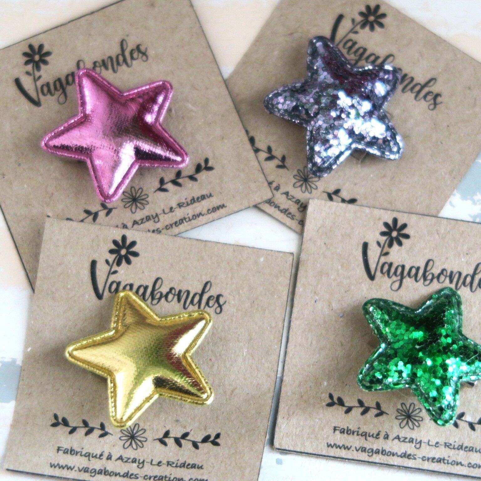 Pailletten-Sternbrosche – zufällige Farbe