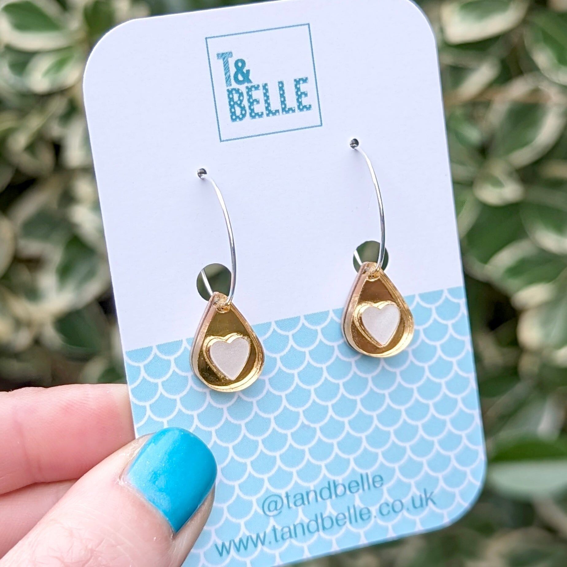 Orecchini Mini Liquid Love per l'allattamento in oro