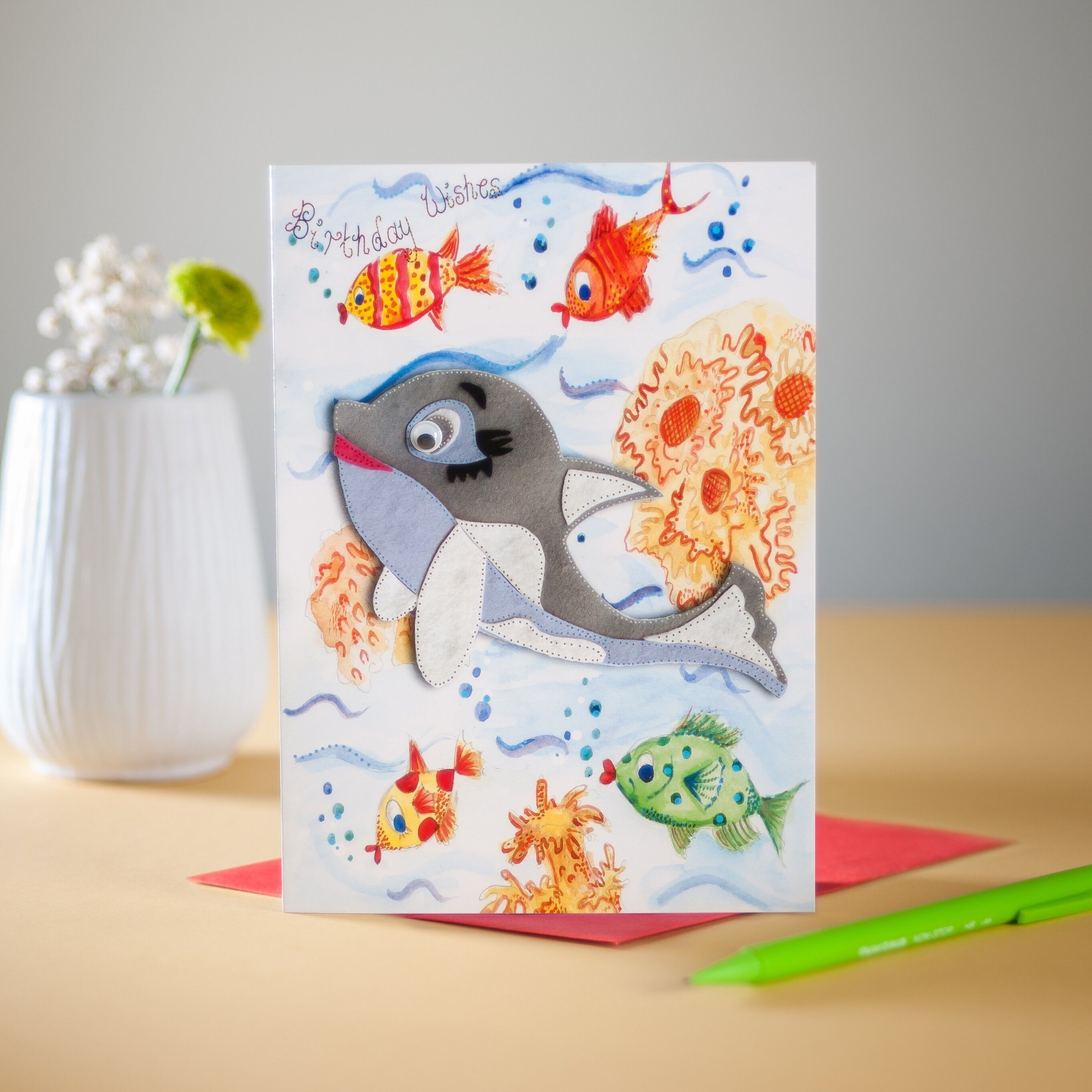 Cartes de voeux Wylie la baleine