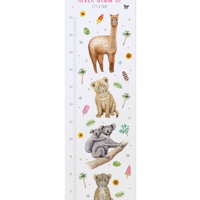 Kids Growth chart tropical pink