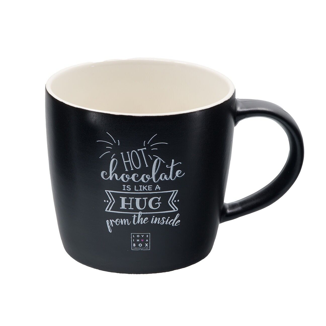 Tazza per cioccolata calda Love in a Box - tazza per cioccolata calda in porcellana per cucchiaini da cioccolata calda 250 ml