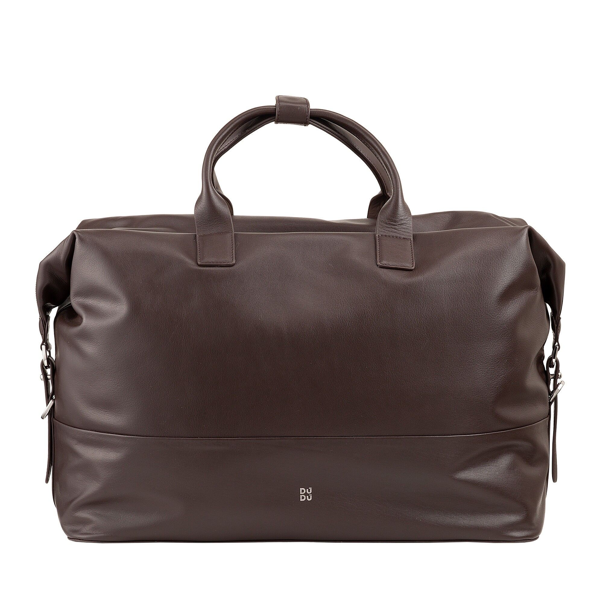 Borsa da viaggio in pelle Dudu Weekender Bag Borsa a mano marrone