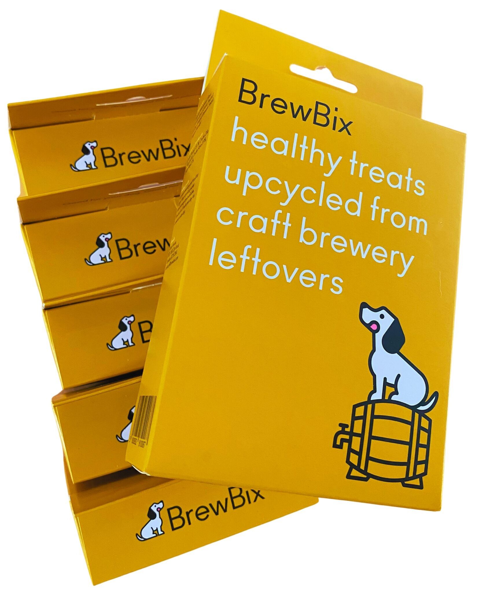 6 x 100 g BrewBix-Geschenkbox mit Hundekeksen mit Erdnussbutter