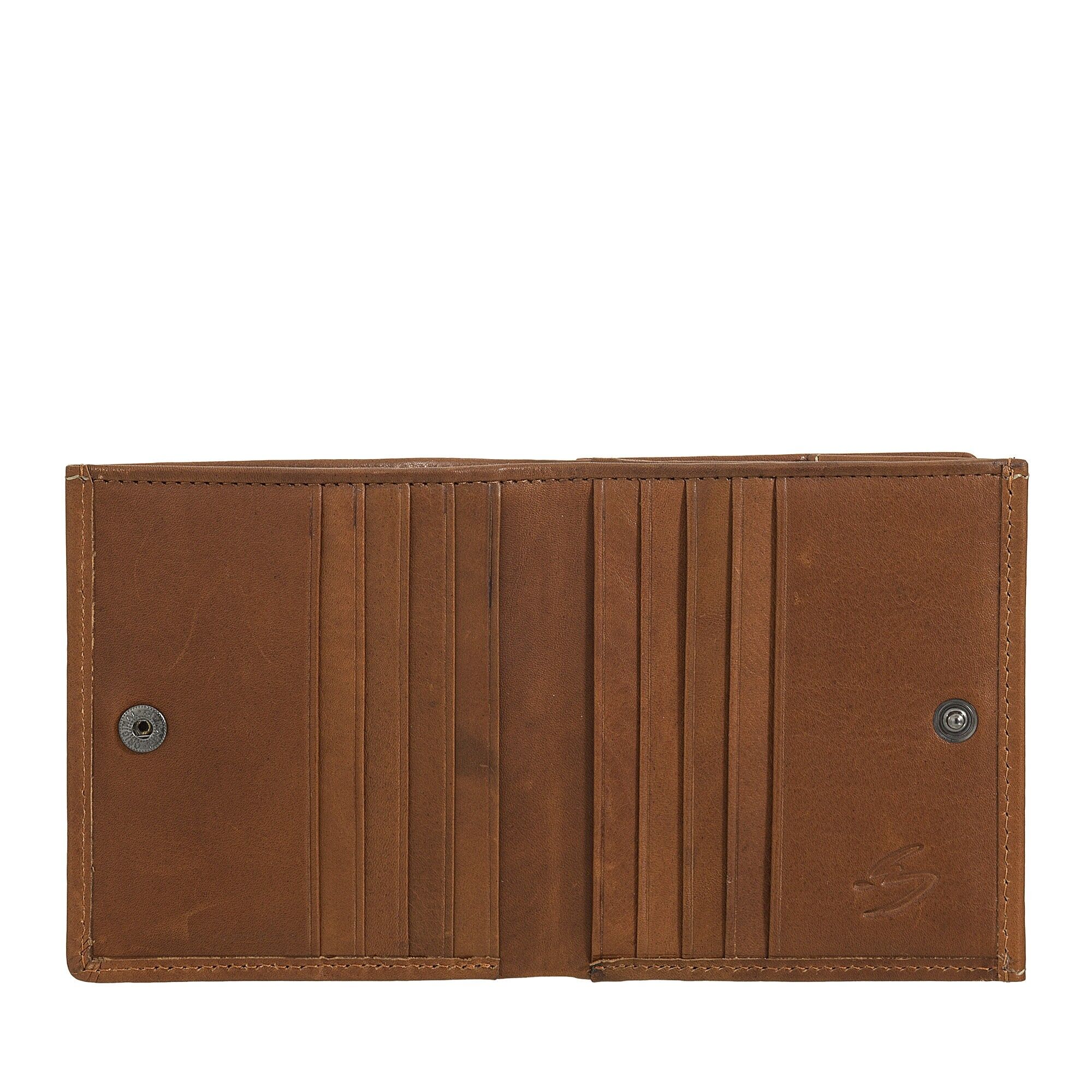 Portafoglio piccolo in pelle Nuvola Pelle con portamonete Marrone