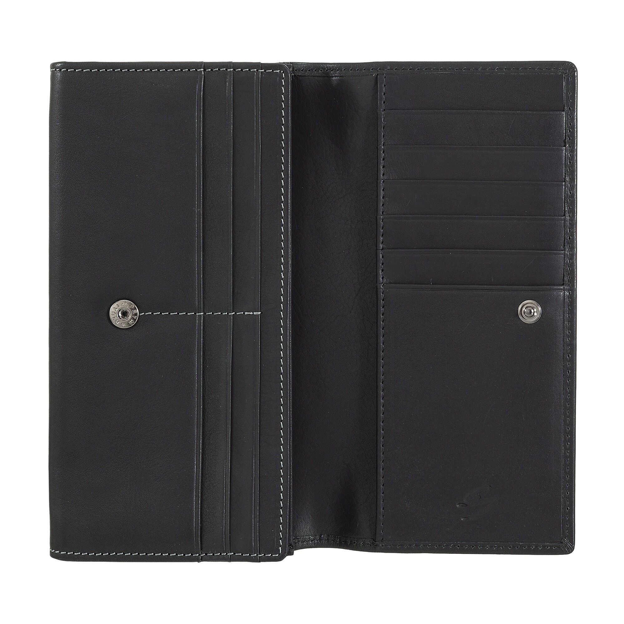 Portafoglio in pelle da donna Nuvola Pelle Multi Cards Nero