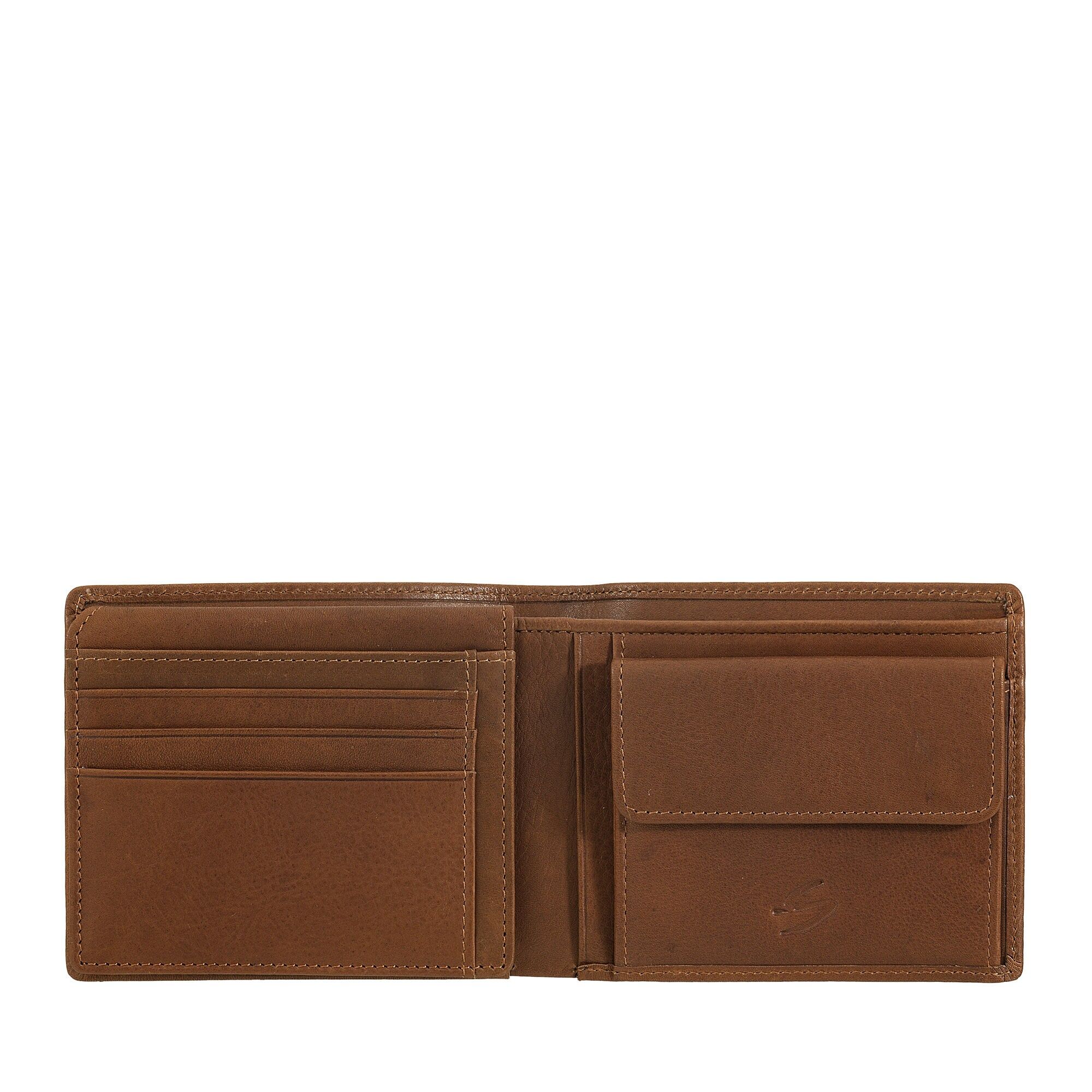 Portafoglio in pelle da uomo Nuvola Pelle con portamonete Marrone