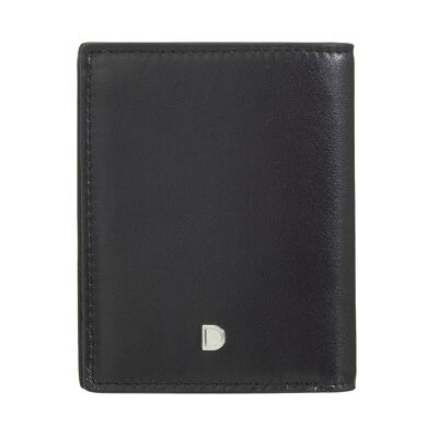 Portafoglio piccolo da uomo in pelle Dudu Bifold Nero_giallo brillante