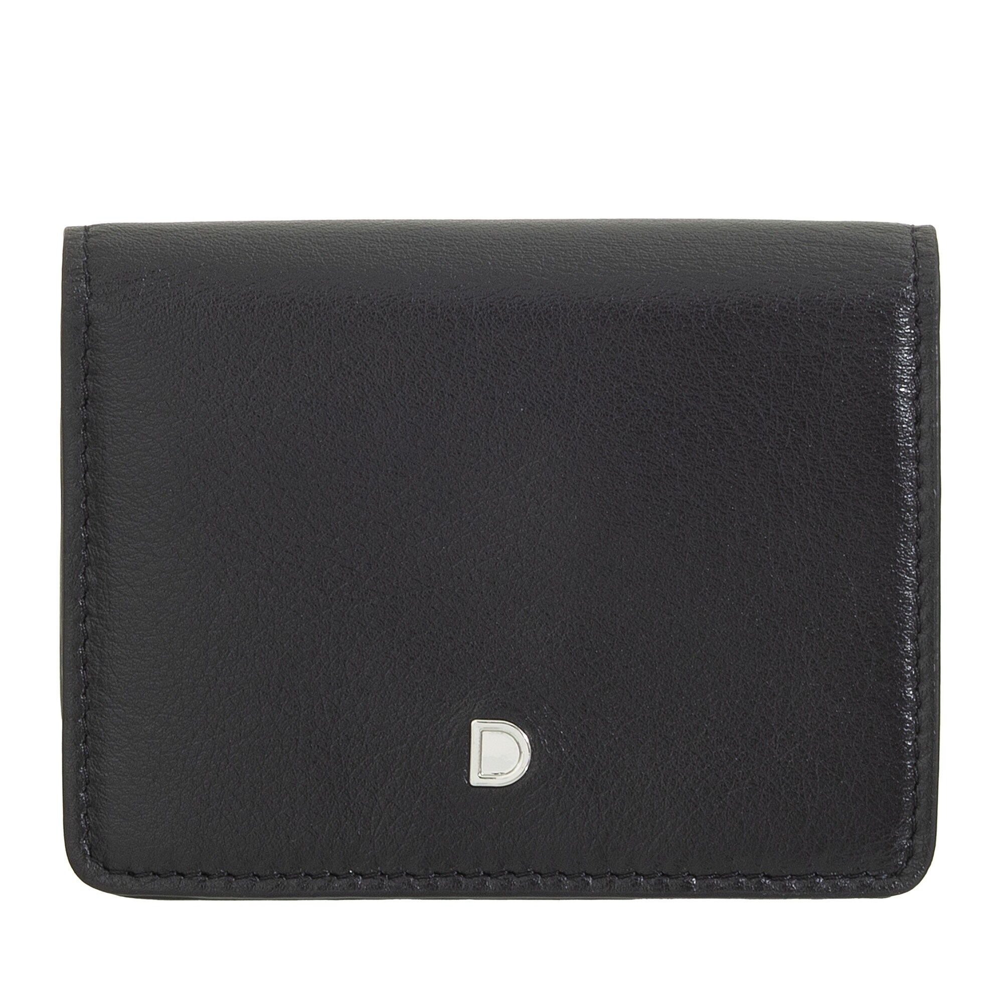 Porta biglietti da visita in pelle Dudu Nero_giallo brillante