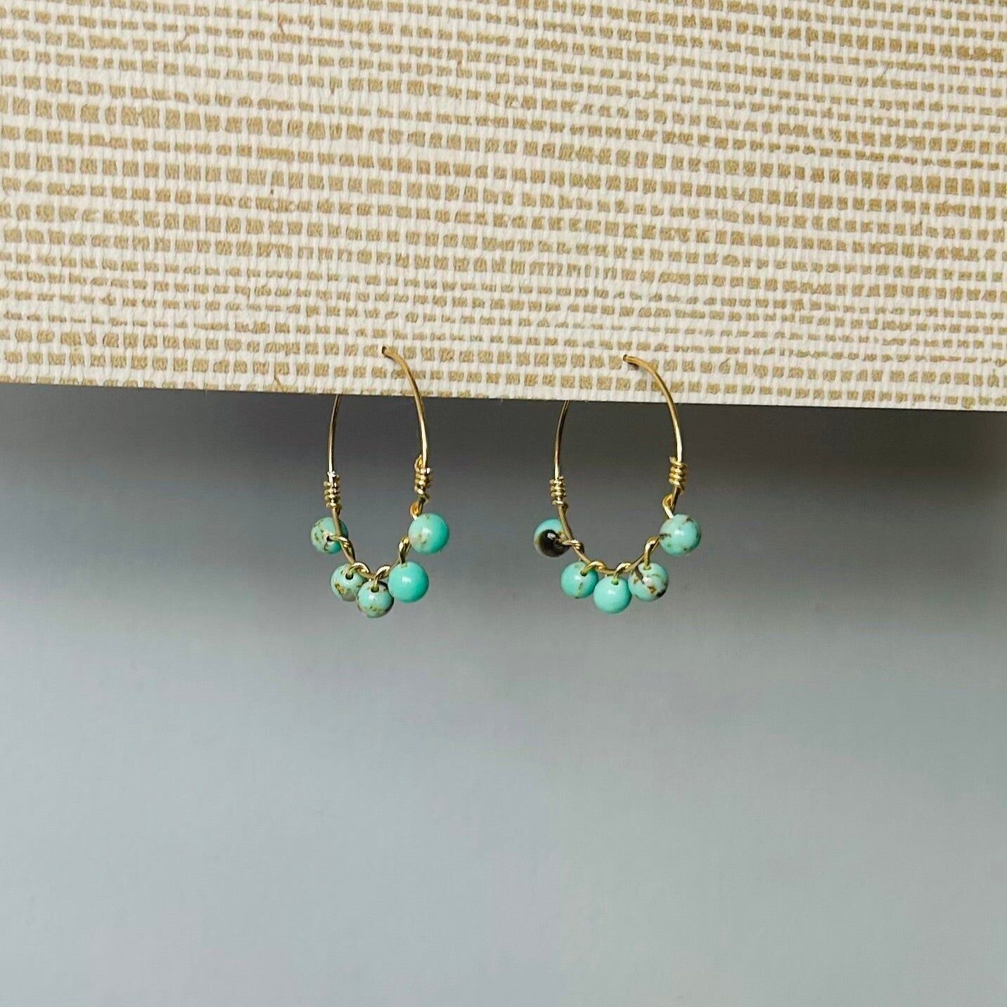 Gemstone Beach Earrings | Turquoise