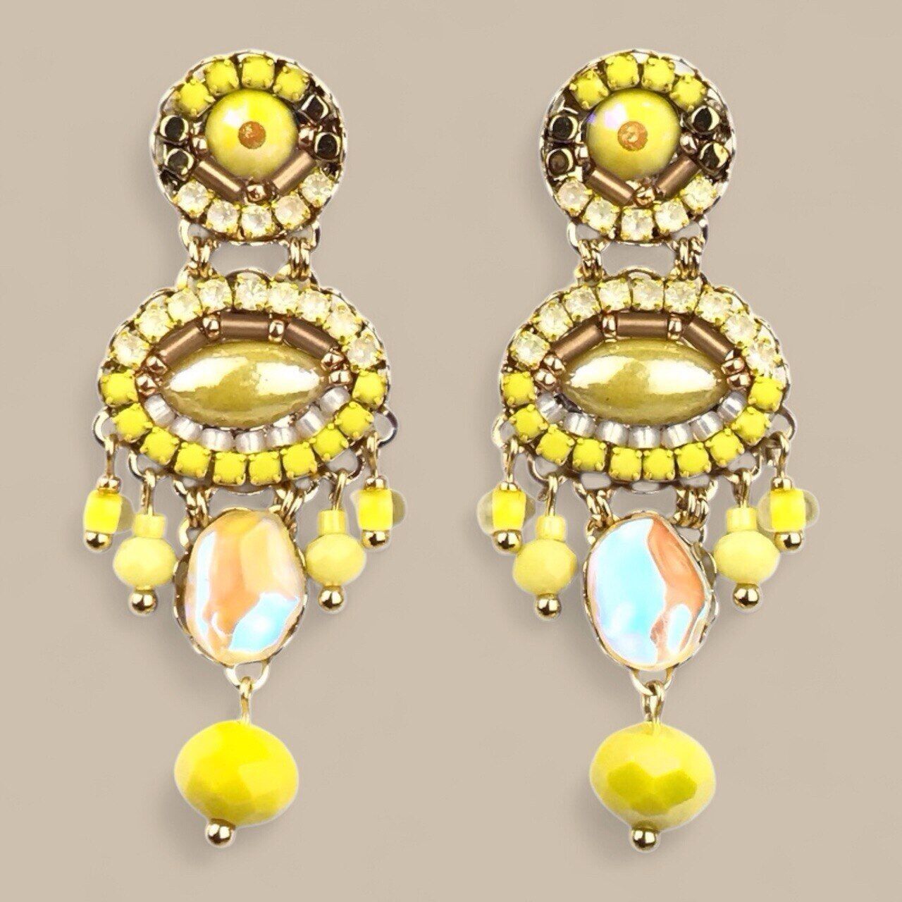 Orecchini di cristallo al limone