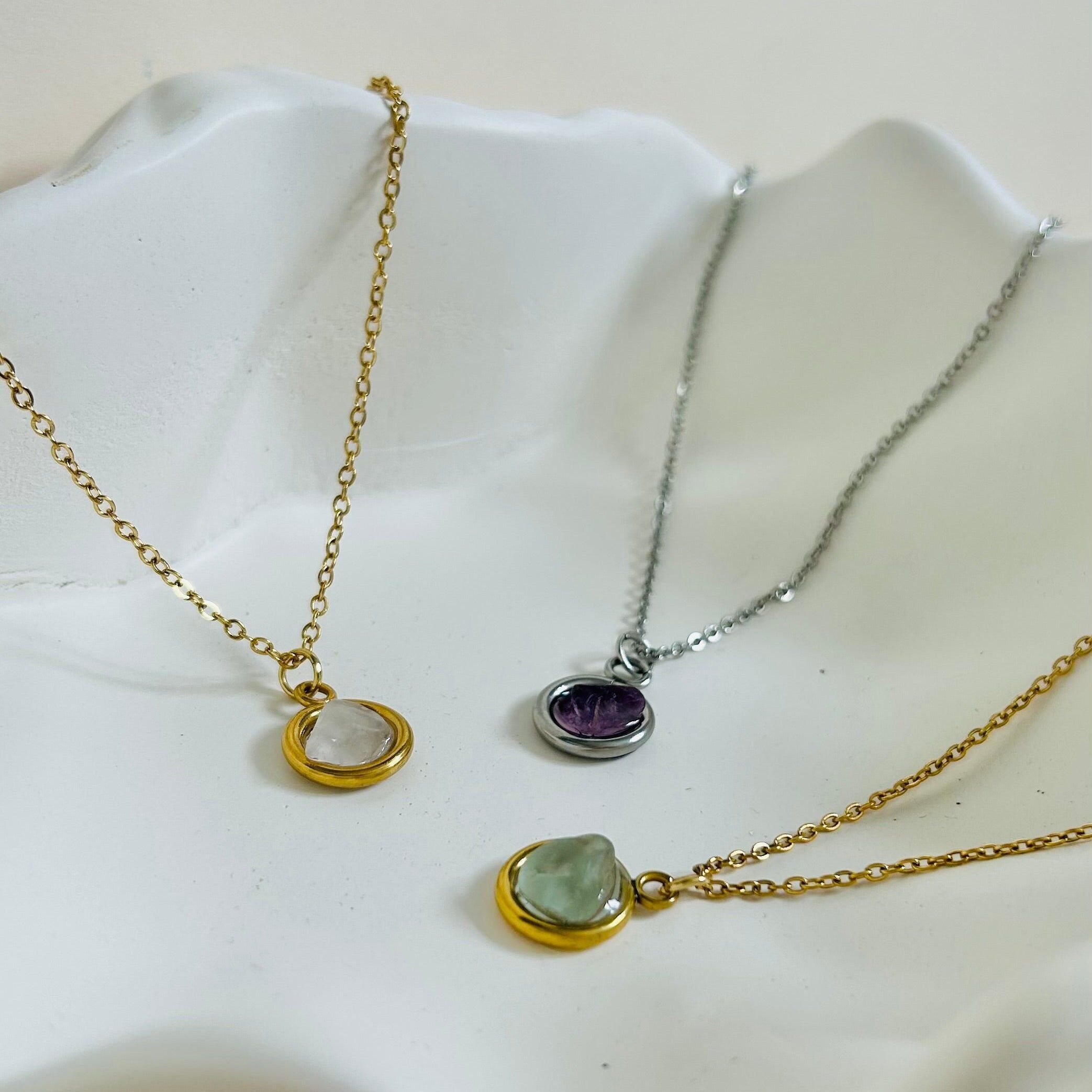 Crystal Round Necklace | Small