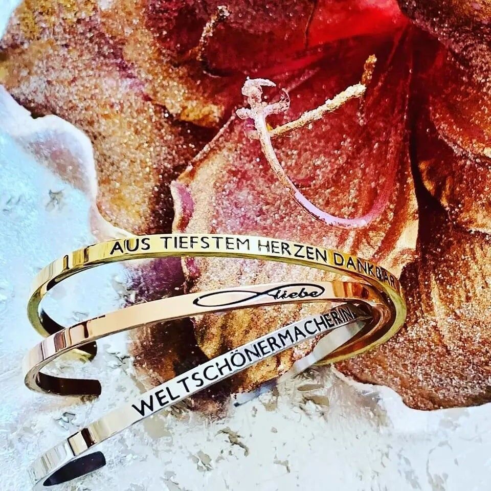 BRACCIALE MANTRA - GRATO DAL PROFONDO DEL CUORE