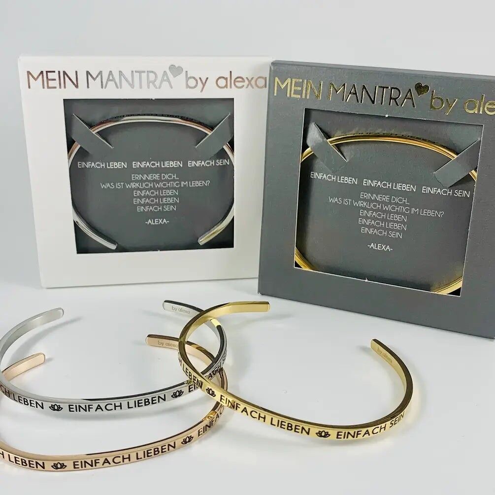 BRACELET MANTRA - SIMPLEMENT VIVRE • SIMPLEMENT AIMER • SIMPLEMENT ÊTRE