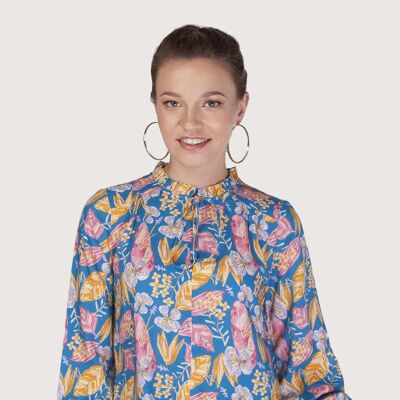 Madeline Floral Tie-Knot Blouse