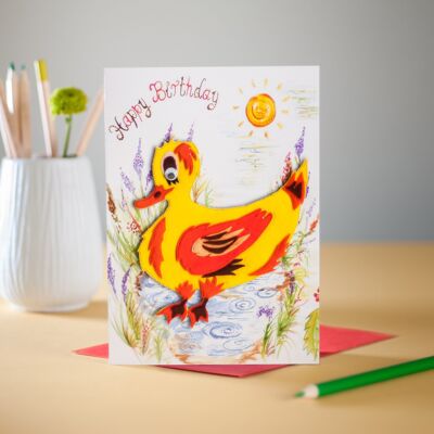 Biglietto d'auguri Daphne l'anatra