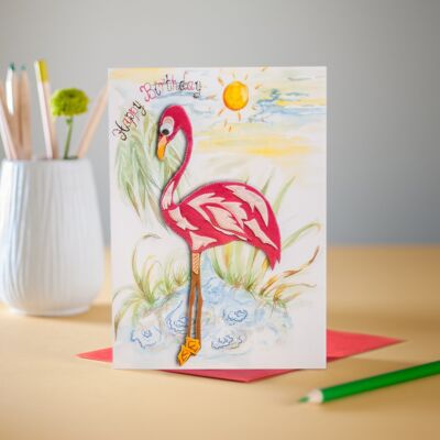Flavi The Flamingo Greetings Cards
