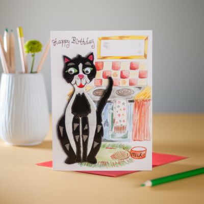 Chelsea The Cat Greetings Card