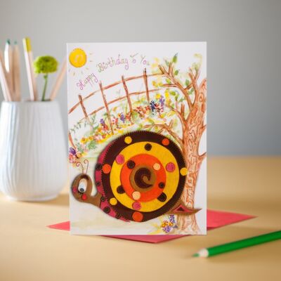 Sibyl the Snail Greetings Card