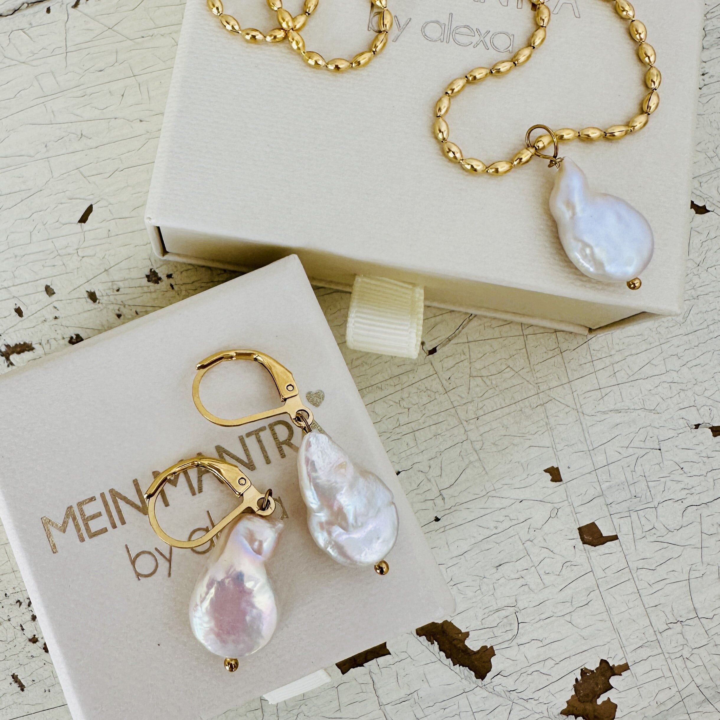 Boucles d'oreilles avec perles baroques