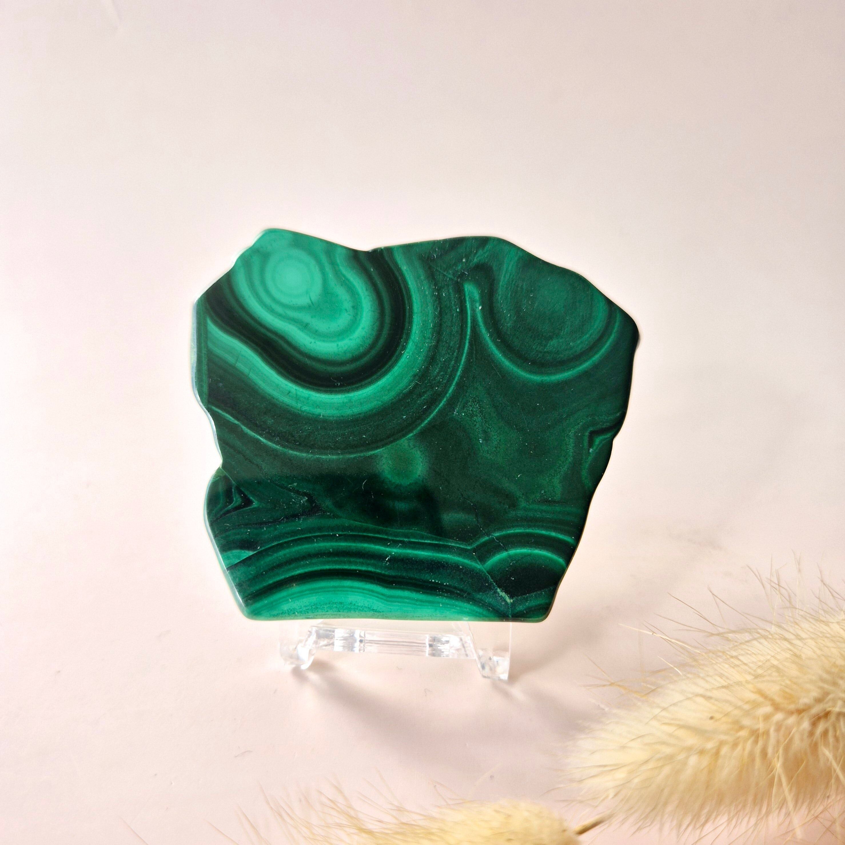 Disque de malachite sur support n° 12 34 g