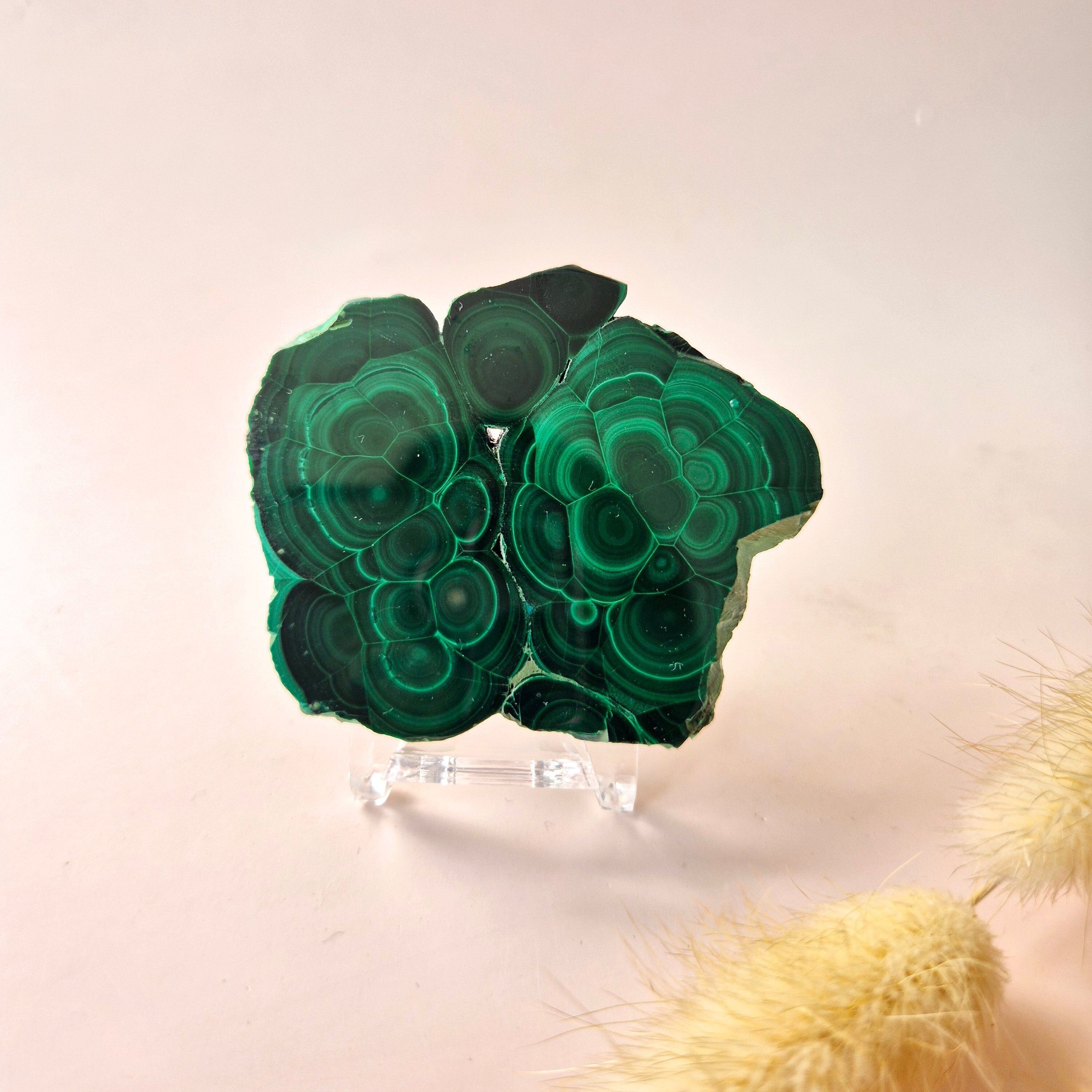 Disque de malachite sur support n° 13 33 g