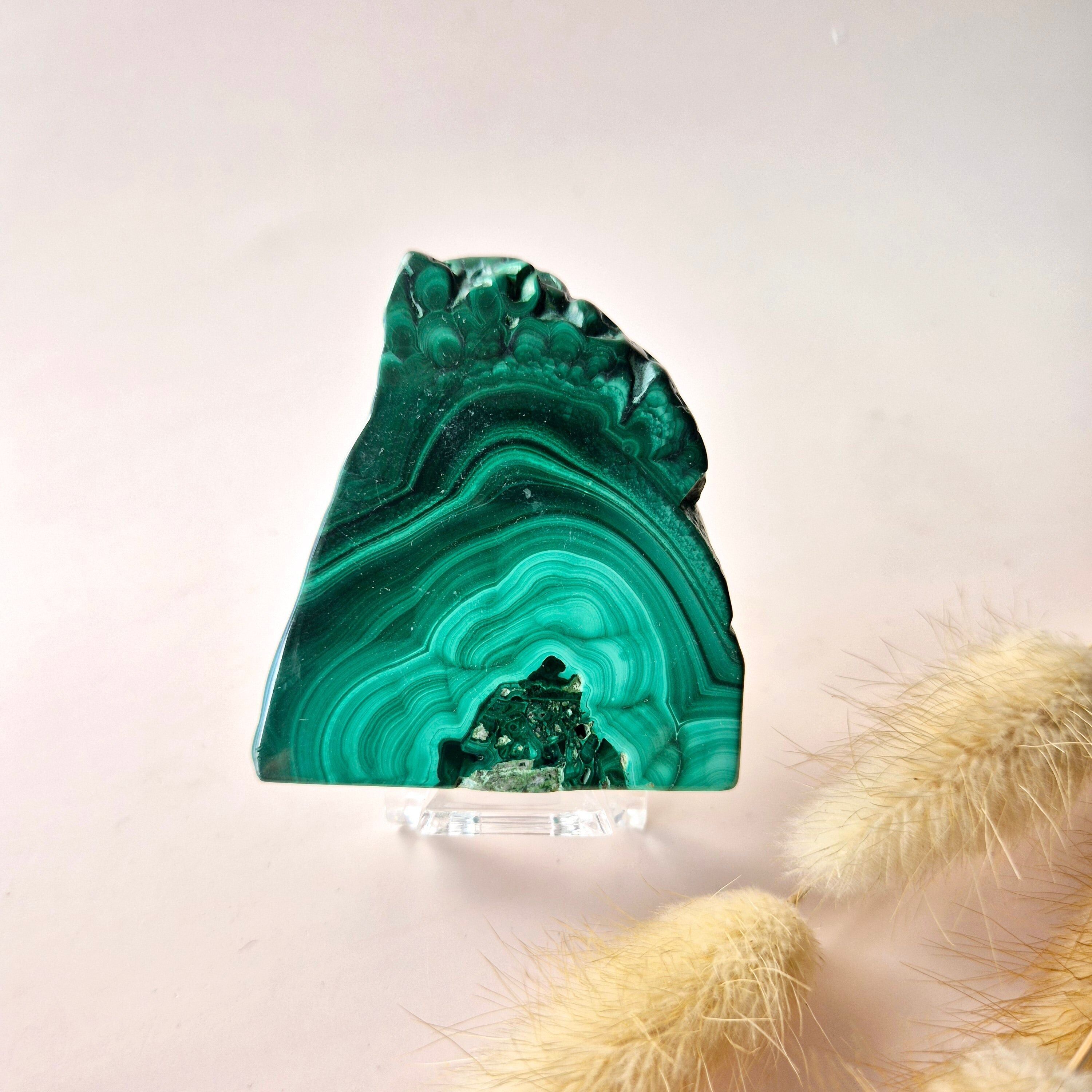 Disque de malachite sur support n° 16 55 g