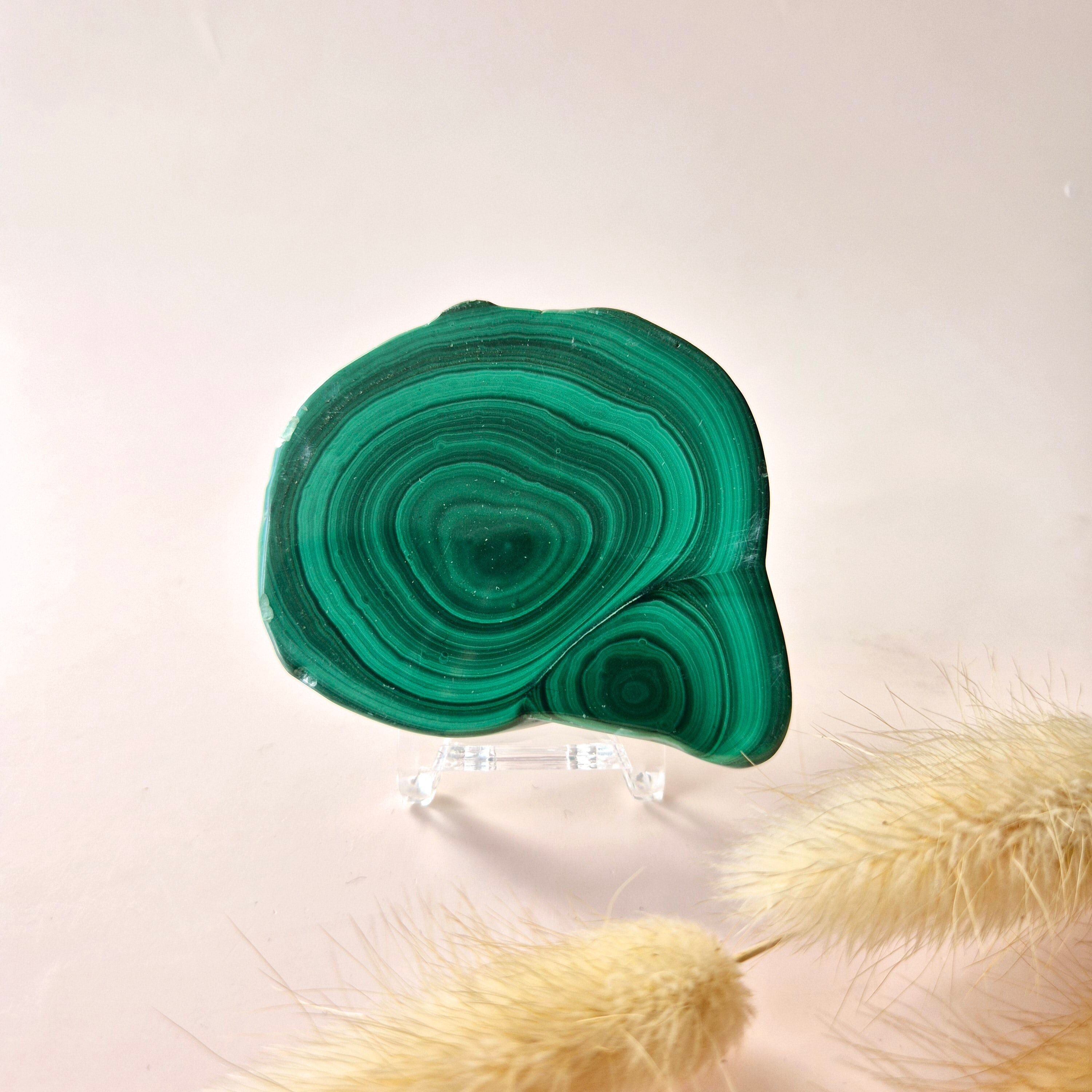 Disque de malachite sur support n° 11 52 g