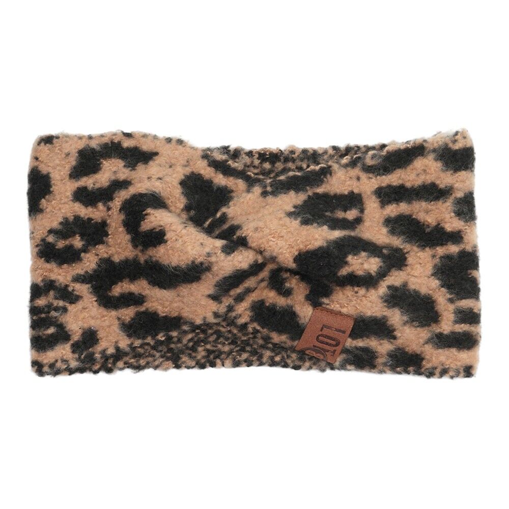 Fascia per capelli Pip Leopard Taupe