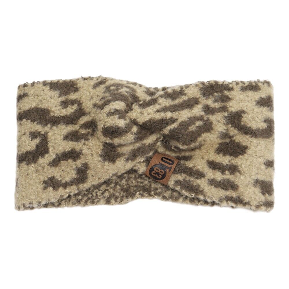 Fascia per capelli Pip Leopard Olive