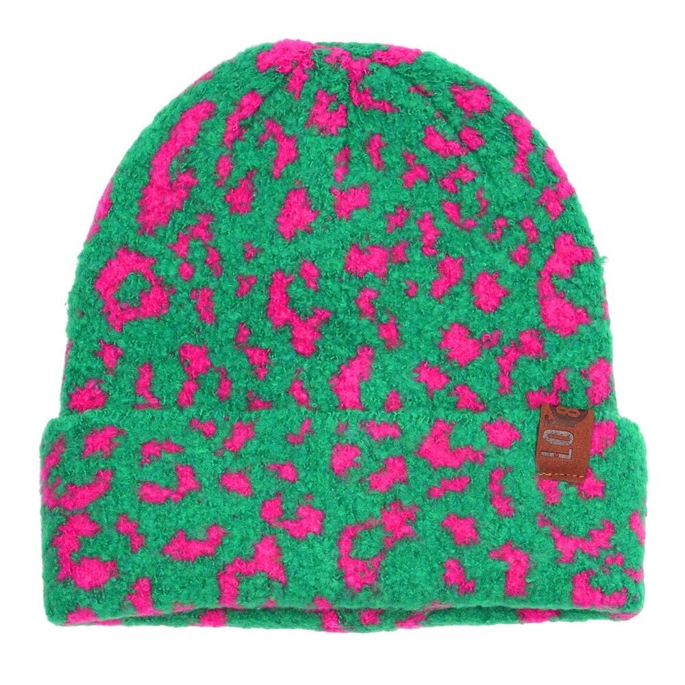 Beanie Suus Leopard Green