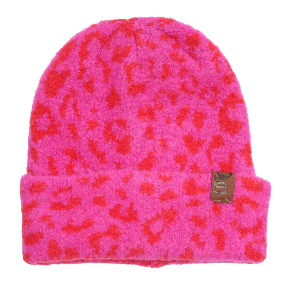 Beanie Suus Leopard Rosso