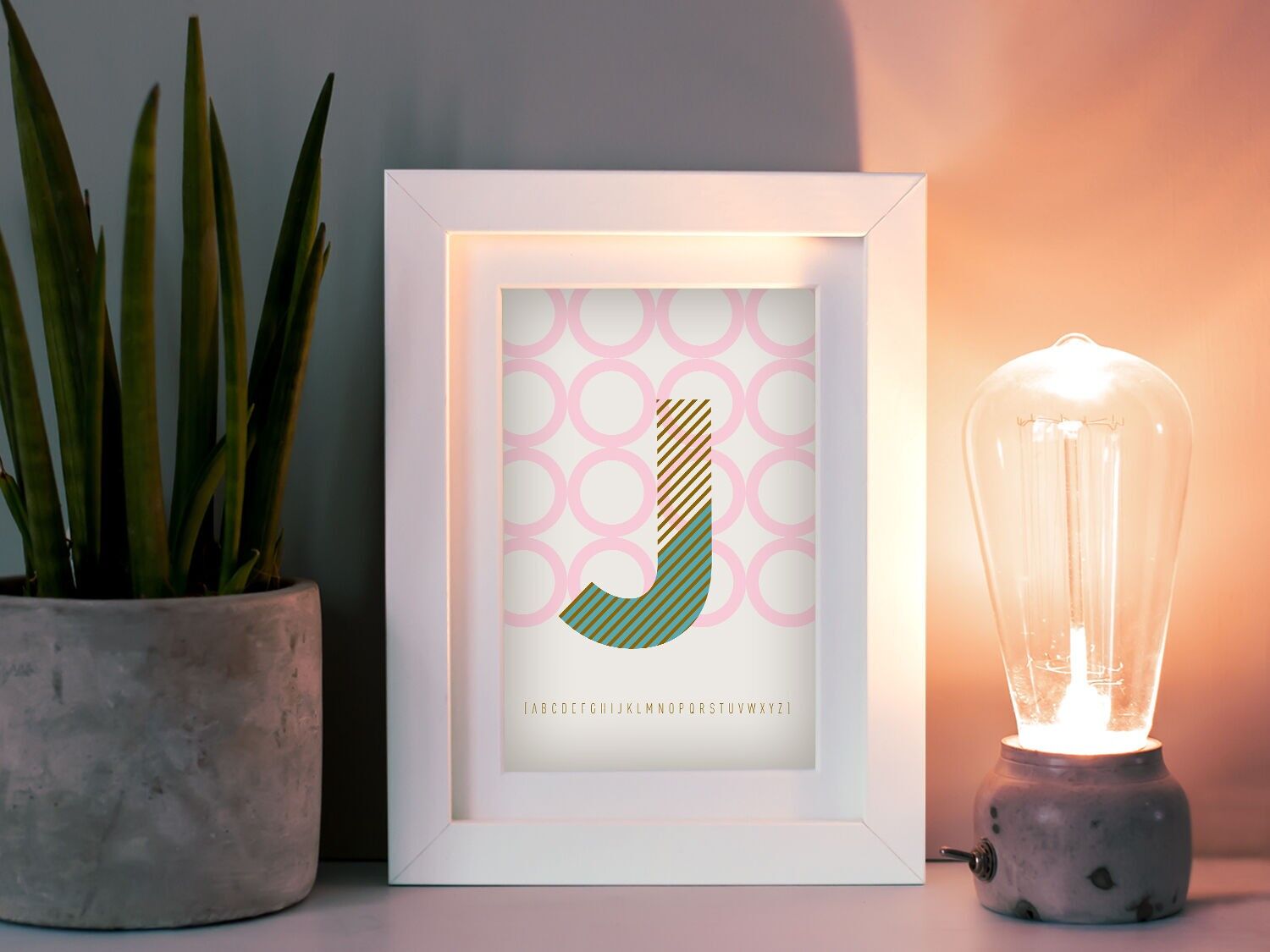 Postkarte - Initial J