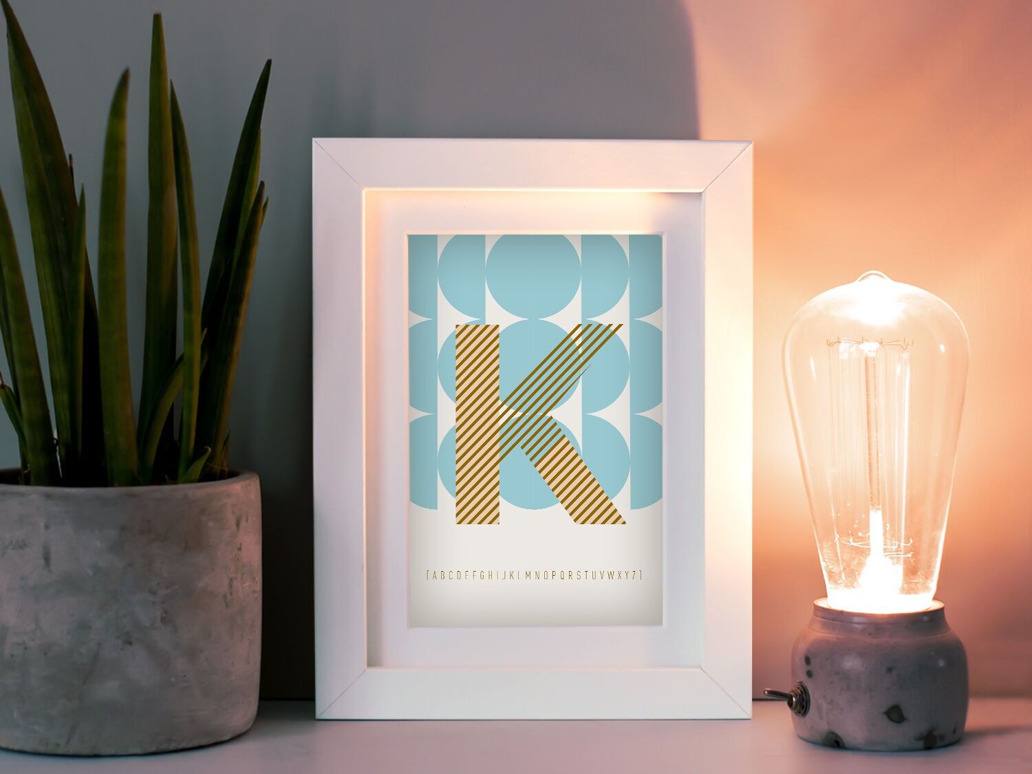 Postkarte - Initial K