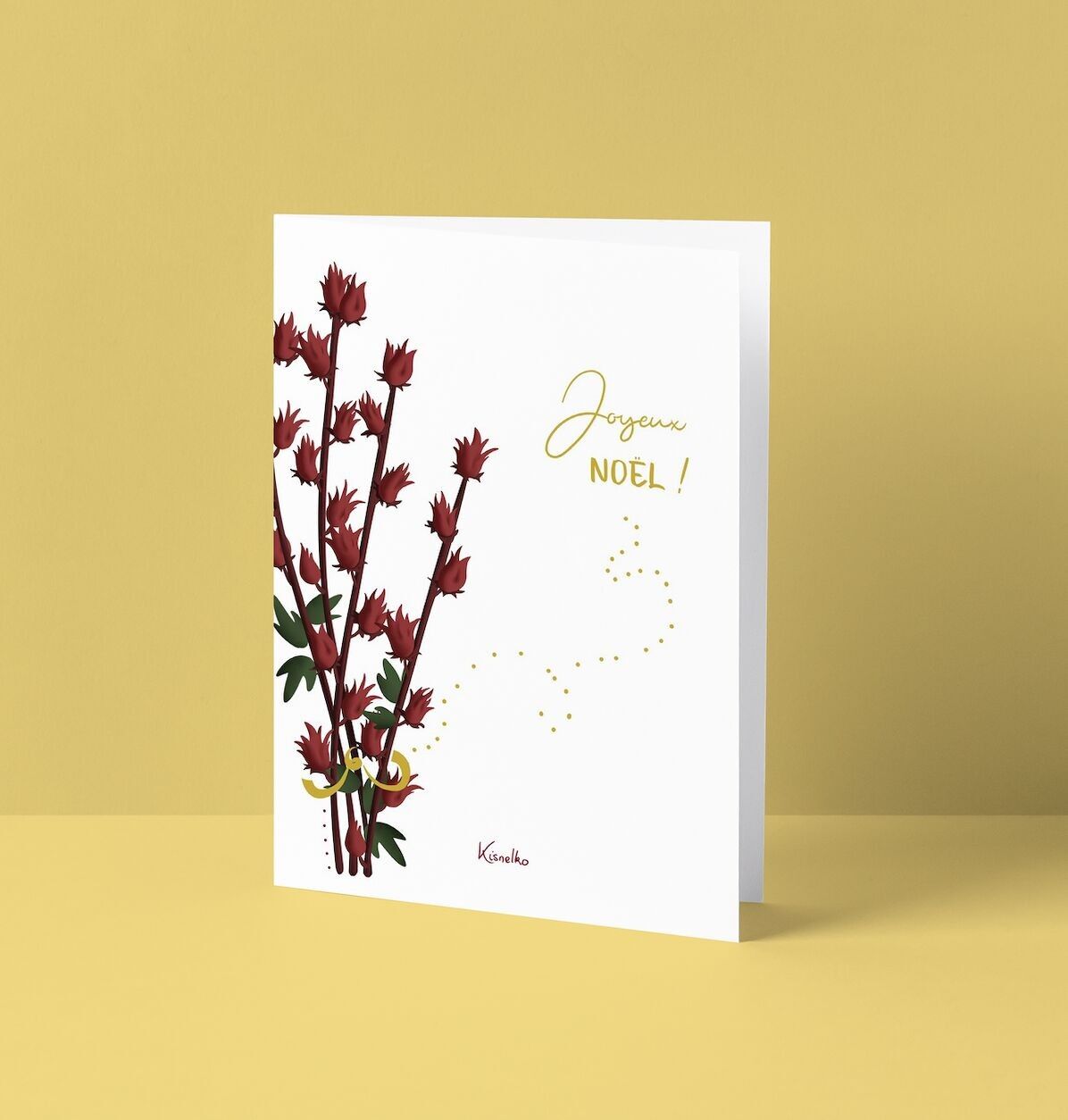 Carta de vœux (doble) - Joyeux Noël