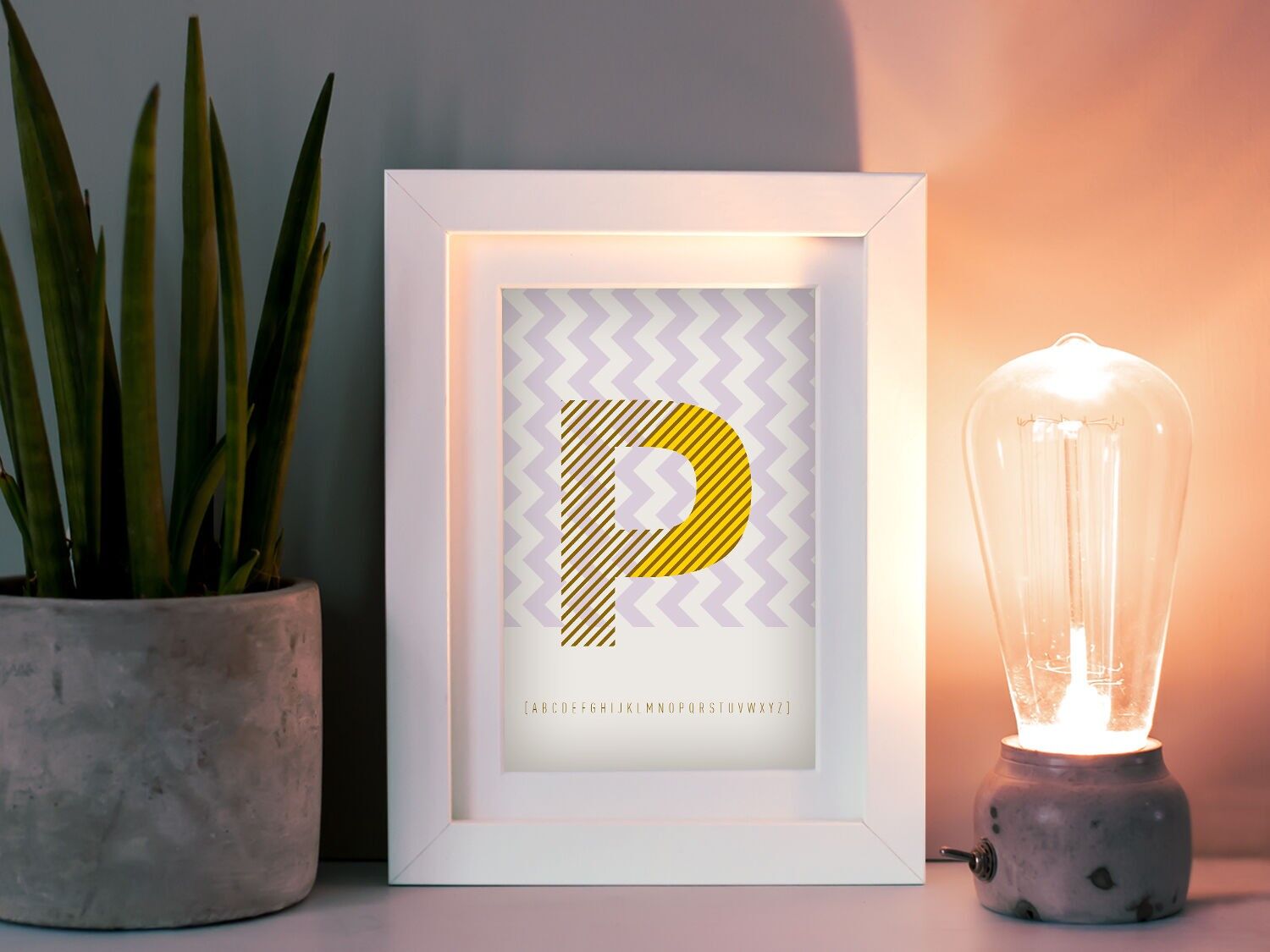 Postkarte - Initial P
