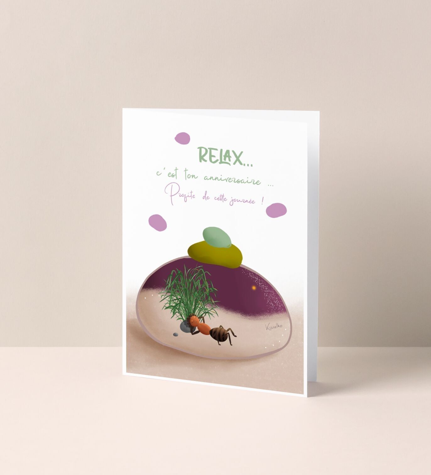 Jubiläumskarte - Fourmi - Entspannen Sie sich!