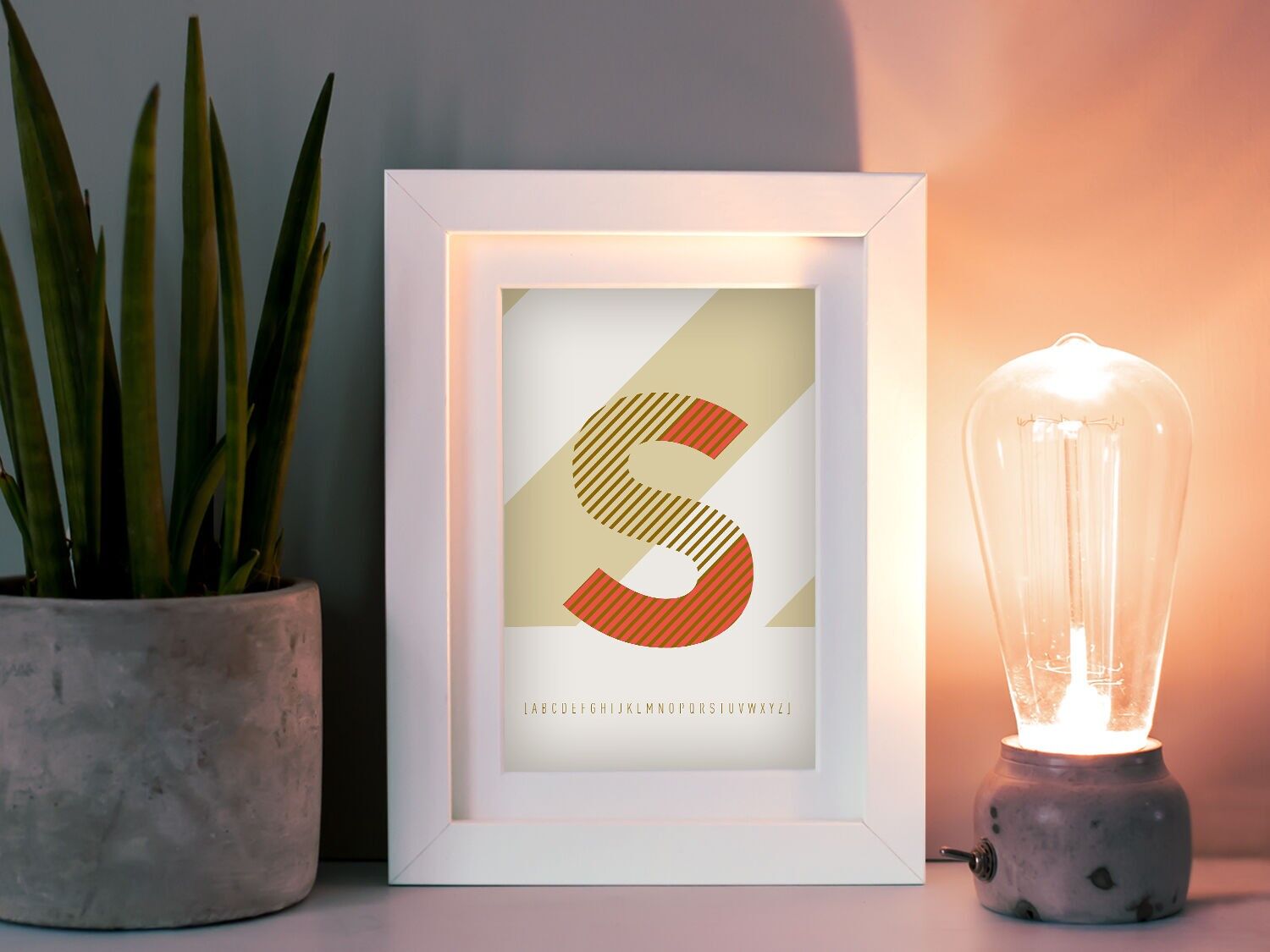 Postkarte - Initial S