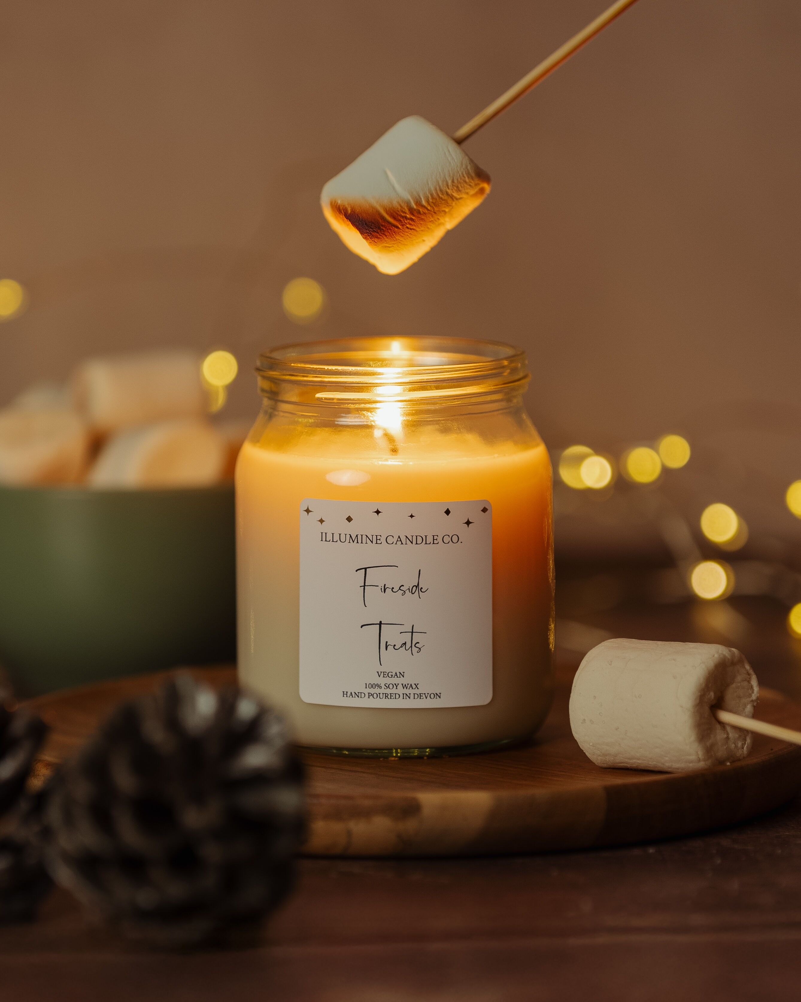 Candela di cera di soia Fireside Treat