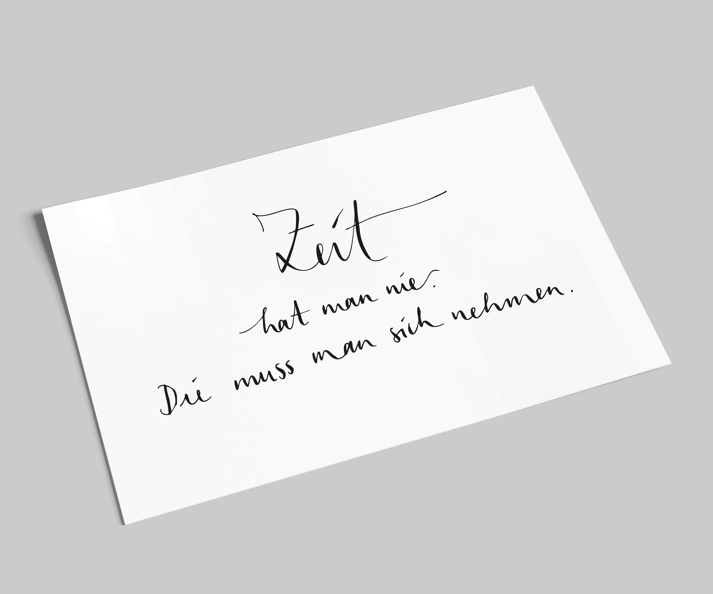 Biglietto di auguri | Non hai mai tempo.Devi prenderlo | Cartolina con frase sulla cura di sé