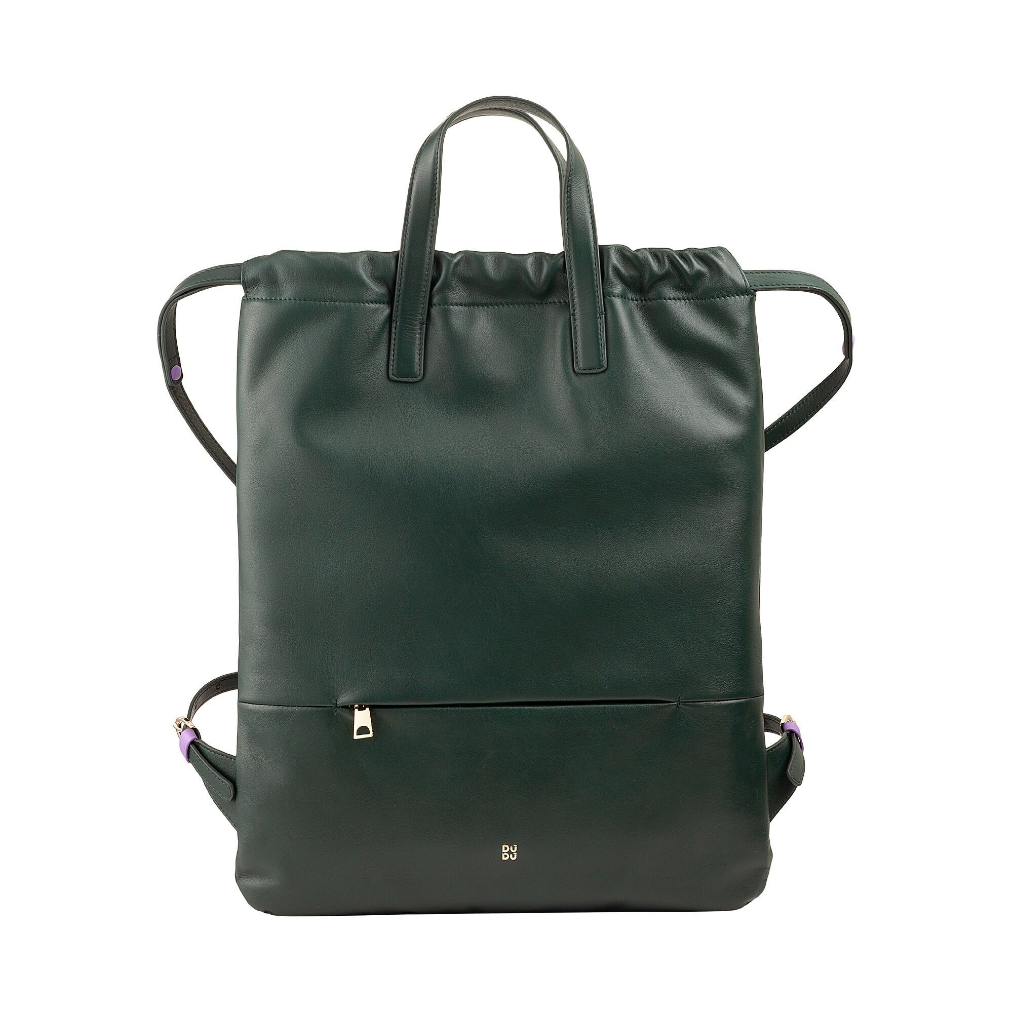 Dudu Women'S Leather Drawstring Backpack Mangrove