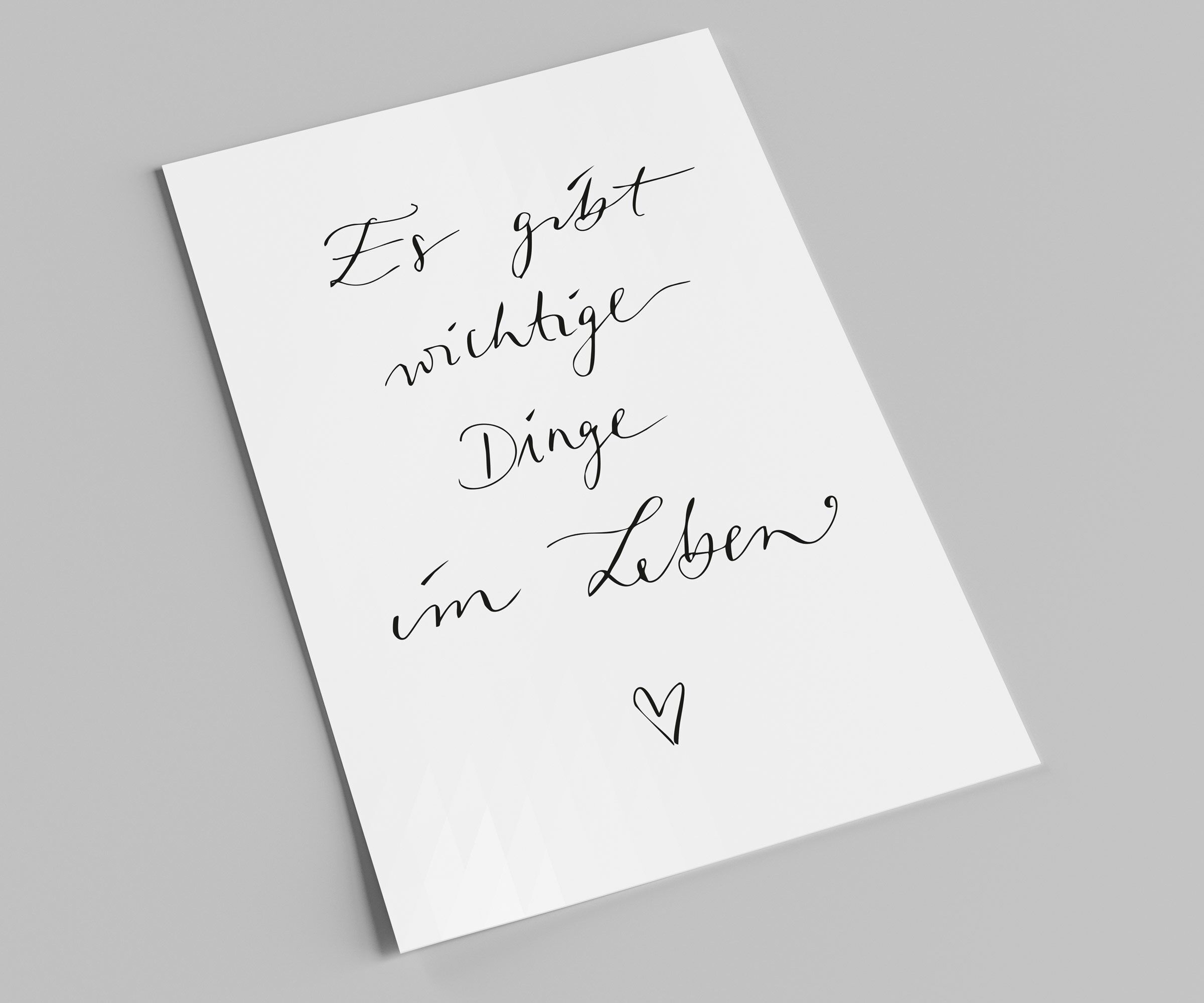 Cartolina con scritta | Ci sono cose importanti nella vita | Cartolina per la cura di sé con frase