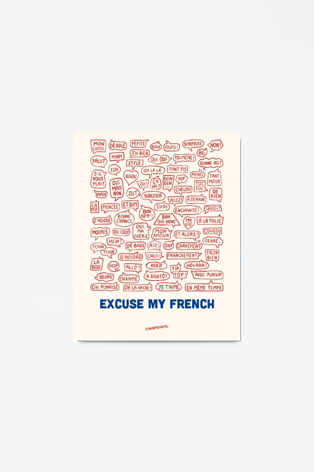 Poster di espressioni francesi, idea regalo per Natale e decorazioni