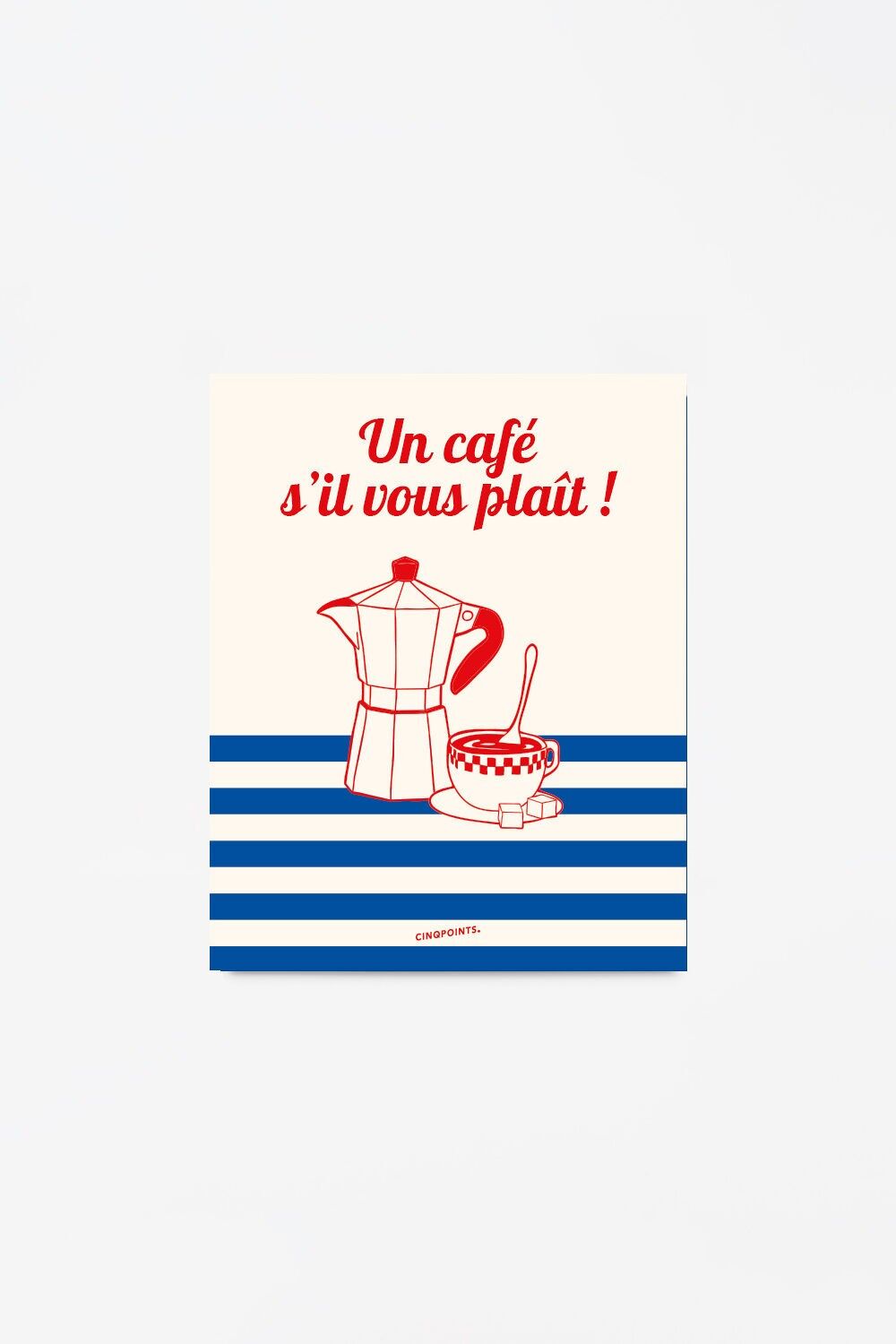 Poster "Un caffè per favore", idea regalo decorativa