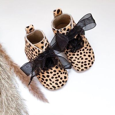 Cheetah' Derby Baby Booties