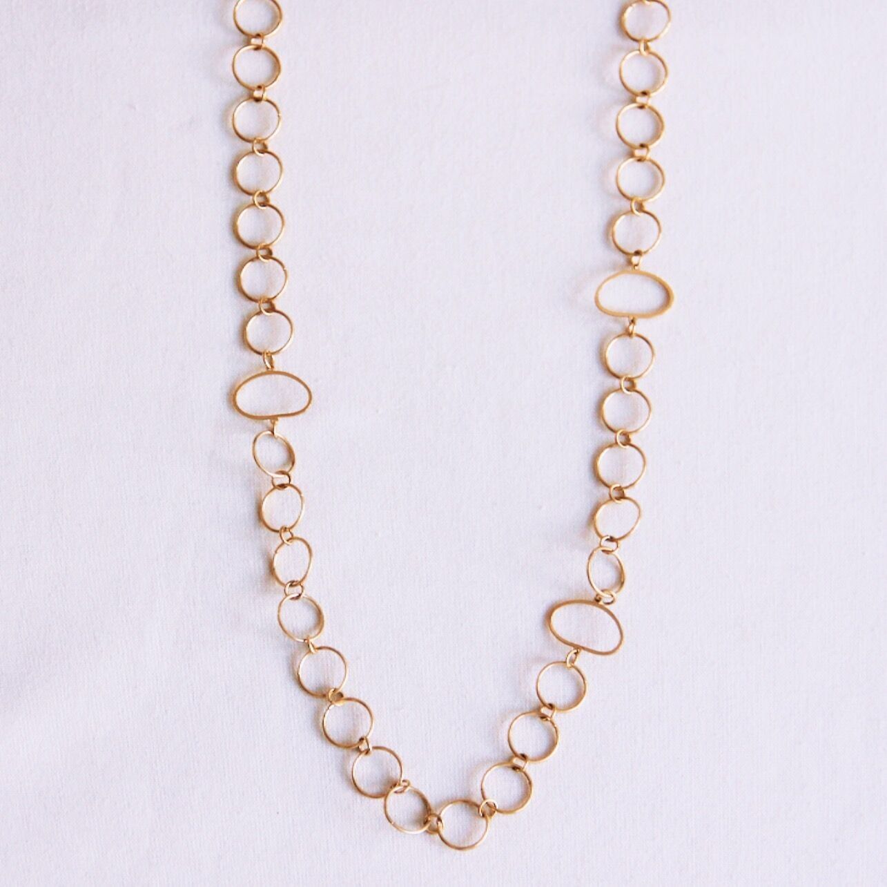 Collana lunga 'cerchi'