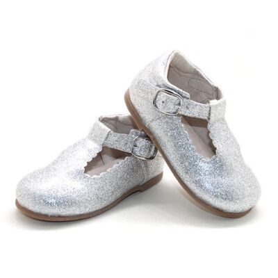 Unicorn' Glitter T-bar Shoes - Toddler Hard Sole
