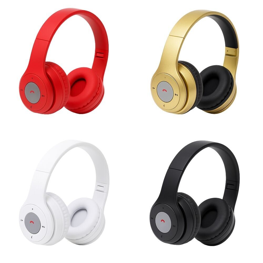 Wiederaufladbares kabelloses Bluetooth-Headset. Leicht, bequem und einstellbar. Reichweite 10 Meter. Akkulaufzeit 4 Stunden.