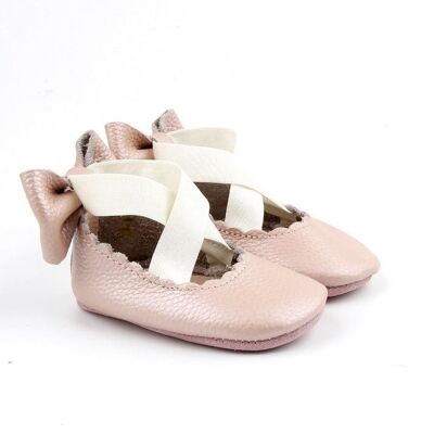 Vintage Pink' Prima Ballerina - Soft Sole Baby Shoes