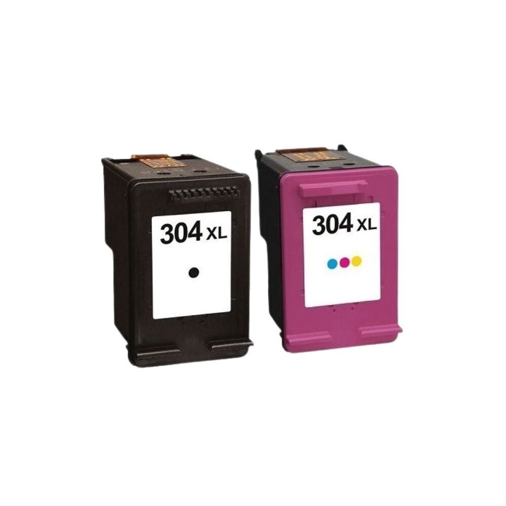HP 304 XL Compatible Cartridge Pack – Black & Color for HP DeskJet & Envy Printers