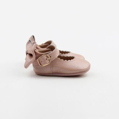 Vintage Pink' Dolly Shoes - Baby Soft Sole